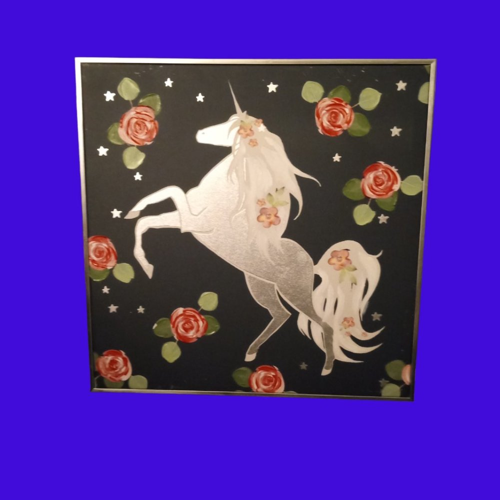 Marmont Hill - Unicorn and Roses Art Print